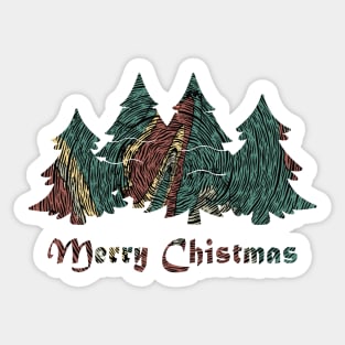 Christmas Pattern Line Art Galaxy Sticker